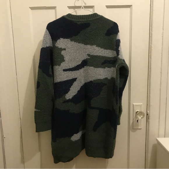 Army intarsia sweater cardigan - Picture 3 of 3